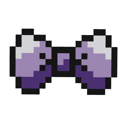 Purple Pixel Bow tie Hair Clip