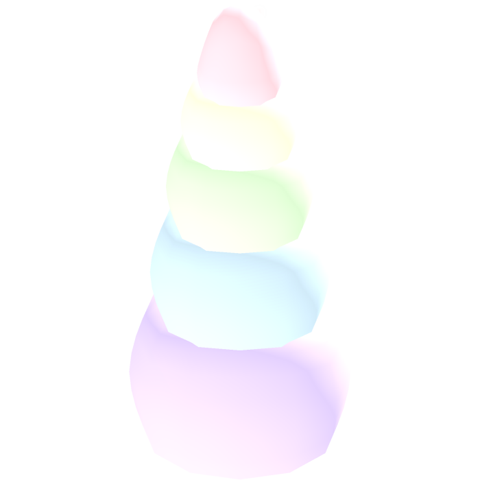 cute pastel glowing unicorn horn emissive