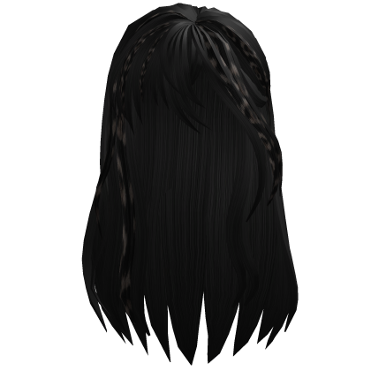 Elegant Long Layered Hair - Leopard Black Roblox item