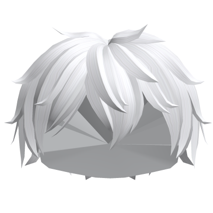Messy Boy Hair in White