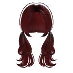 Red Dark Heart Shape Pigtails 🖤