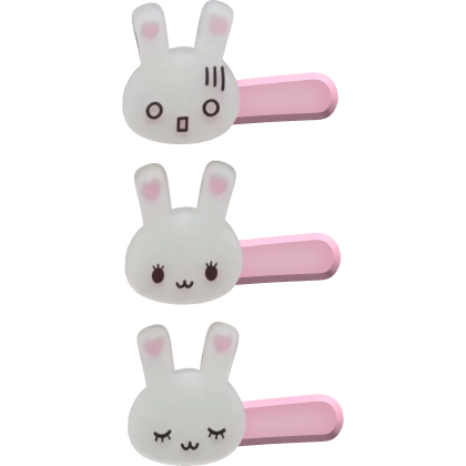 𖹭 kawaii pink bunny moe expressions anime clips