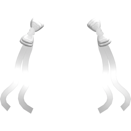 ꒰♡꒱ adorb long thick ribbon addon in white Roblox item