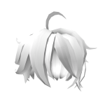 White Short Messy Anime Hair
