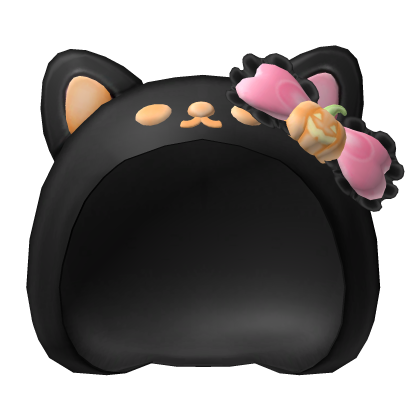 . ‿ ♡ spooky halloween pumpkin kitty hood ! Roblox item