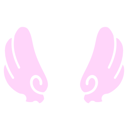 ♡ Cute Upward Sticker Angel Wings in Pink