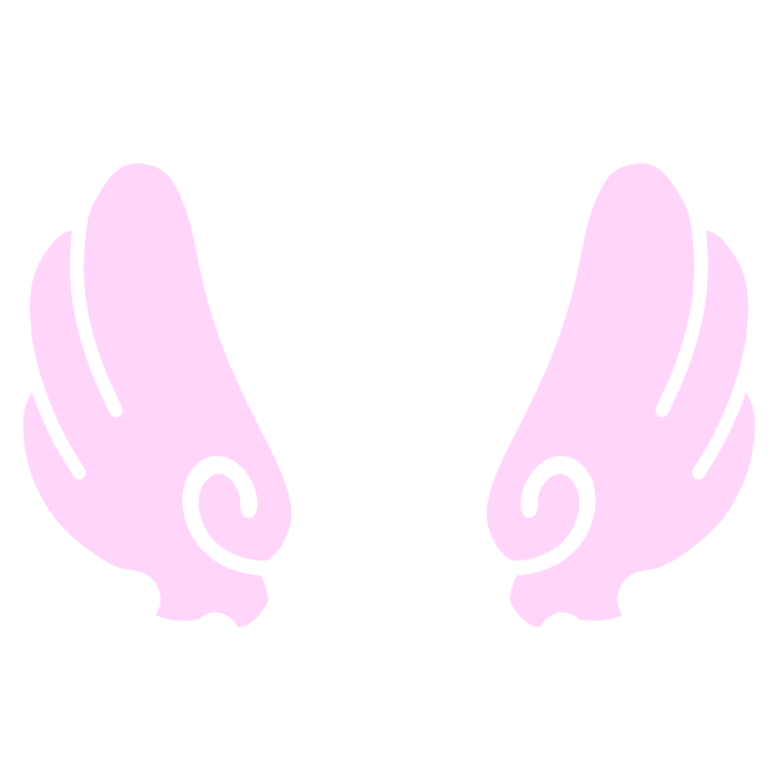 ♡ Cute Upward Sticker Angel Wings in Pink