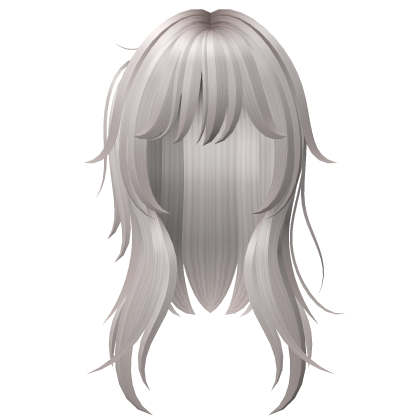Anime One-side Ponytail Long Hair in Ash Roblox item