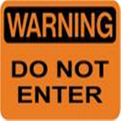 do not enter sign Roblox decal