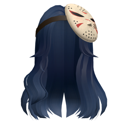 Halloween Blue Hair with Jason Mask thumbnail