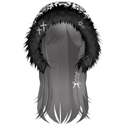 White Snow Leopard Hood Girl Dusty Grey