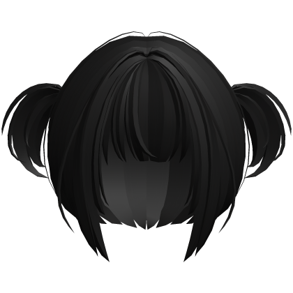 2000s moe anime wispy pigtails high black