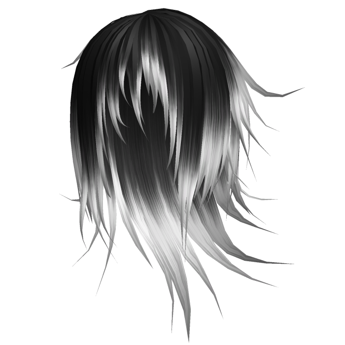 Monochrome Long Emo Vkei Windy Model Hair 74. 