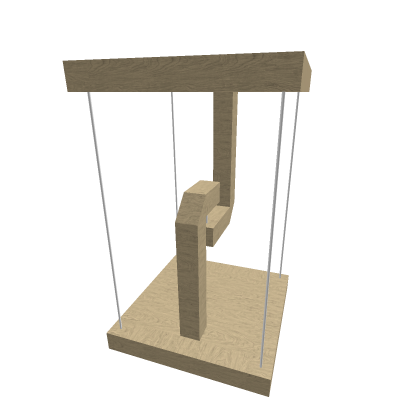 Wooden tensegrity table