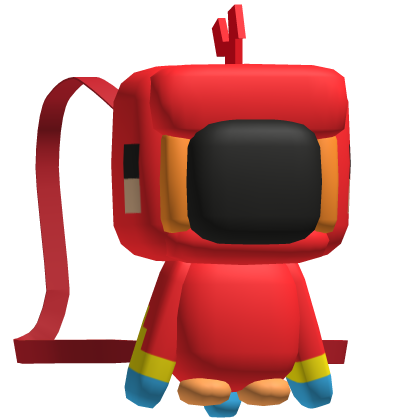 Red Parrot Pixel Plushie Backpack [3.0]