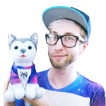 CraftedRL And Galaxy The Husky.
