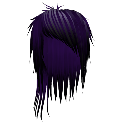 (¬_¬") Scene 2000's Emo Side Sweep Purple Hair!! Roblox item