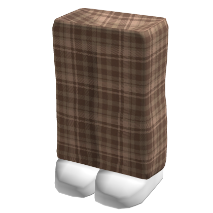 Basic Plaid Brown Pants w/ White Shoes thumbnail