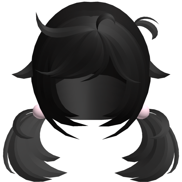 black wispy cute tweencore pigtails
