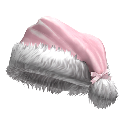 Christmas Santa Hat w/ Bow (Pink)