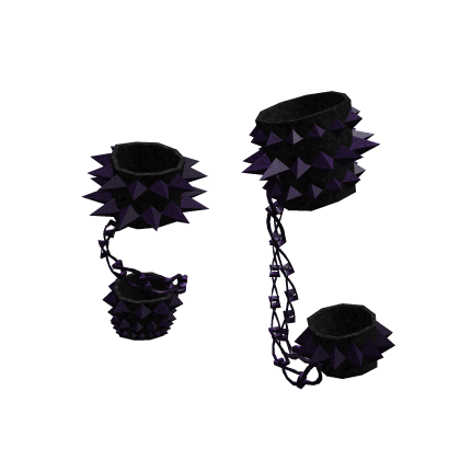 Chain Spike Punk Leg Bracelets Black Deadly Purple