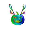 rainbow  pumpkin with crystal antlers