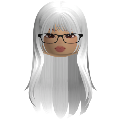 Long Preppy Hair Trendy Hair w Face (white) Roblox item