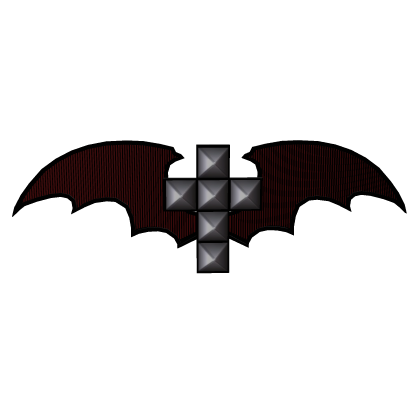black & red color changing bat wings hairclip Roblox item