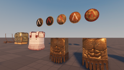 ( 23 PC ) HD Spartan Helmet Armor Rome Punic Pack preview 4