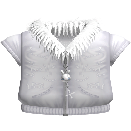 White Gothic Kawaii Emoticon Bunny Vest Roblox item