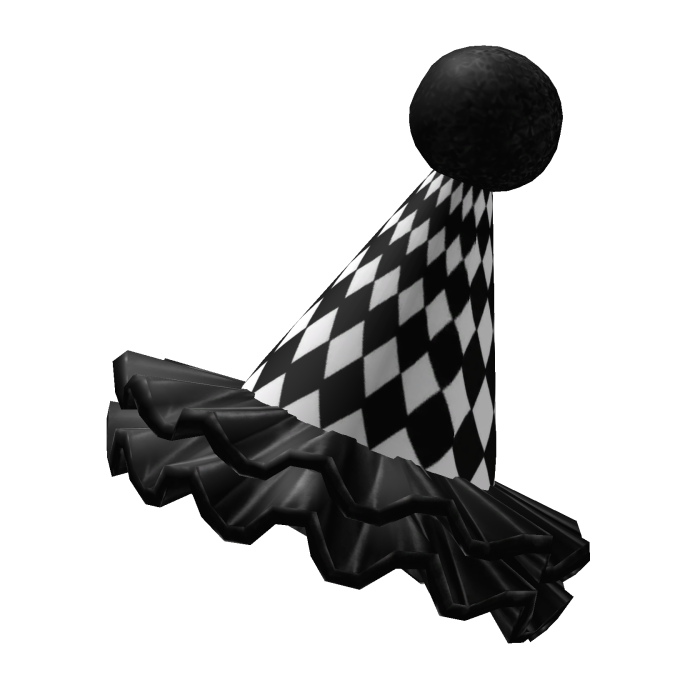 Black & White Clown Party Hat