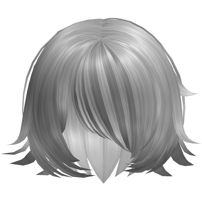 Gray Spiky Anime Style Shy Short Bob Hair