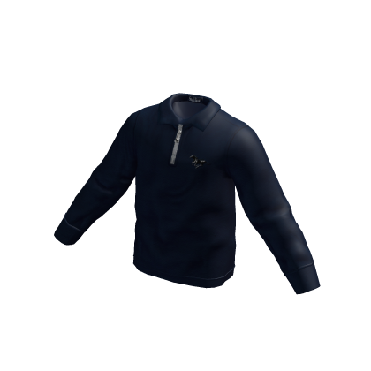 Embossed Stallion Longsleeve Quarterzip Navy