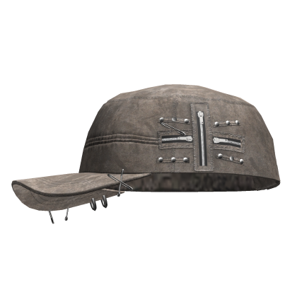 Grunge Zipper Cap Faded Beige