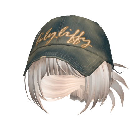 🍀Y2K Spikey Bun w Denim Cap (Blonde) thumbnail