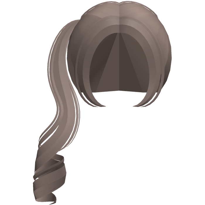 ♡ kawaii long dust brown curly side pigtails