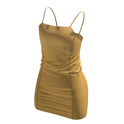 white and gold birthday dress Square Neck Gold Sequin Lace-Up Mini Dress – Babyonlines main image 1