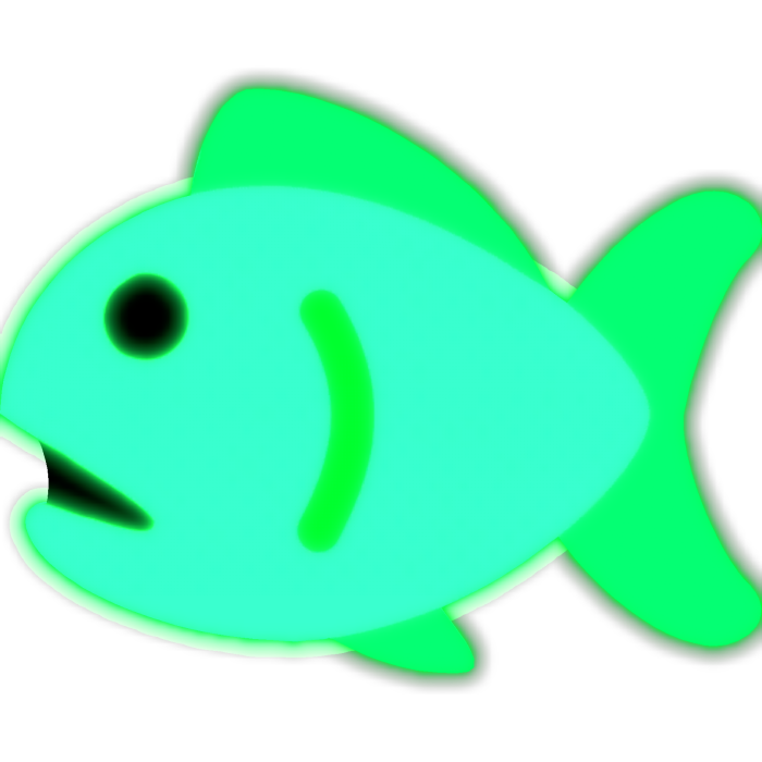 Neon Green Fishy Lapel Pin (Glowing)
