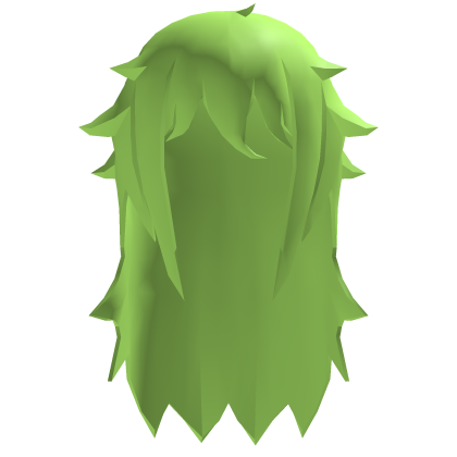 💗Kawaii Low Poly Long Anime Hair Green