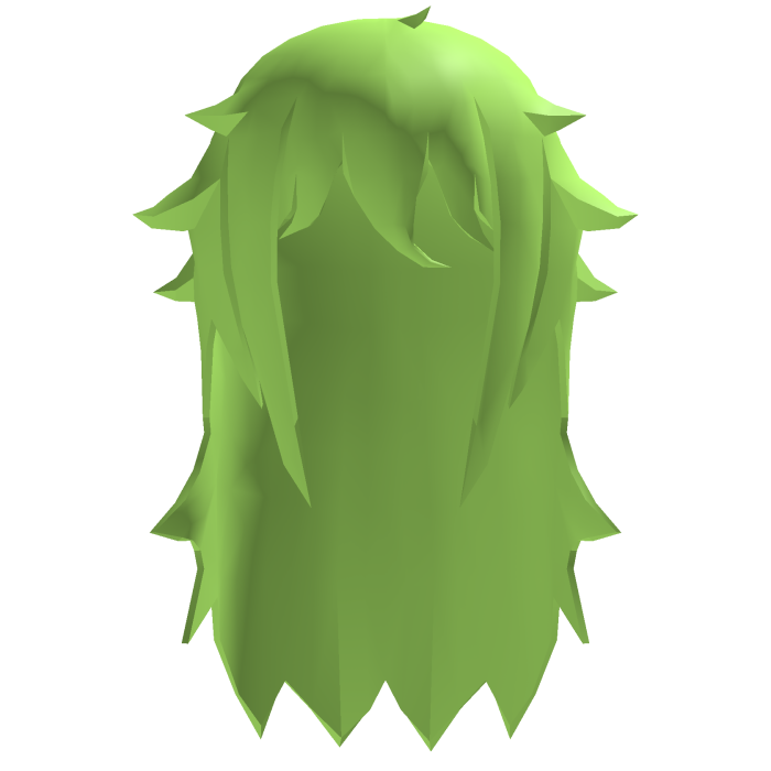 💗Kawaii Low Poly Long Anime Hair Green