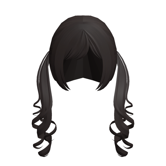 ʚ♡ɞ adorable curly front pigtails in dark brow