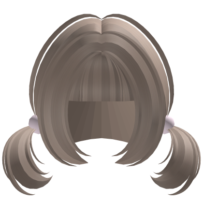 ♡ light brown cutecore fluffy soft swirly pigtails Roblox item
