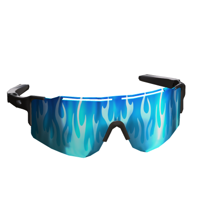 flaming blue tactical sunglasses