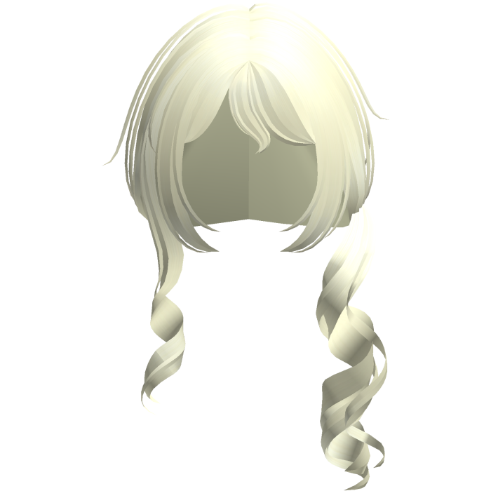 blonde spiral cutesy shoujo low side ponytail