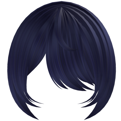 Blue Cozy Side Swept Bangs