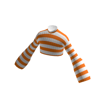 Cropped Striped Orange Sweater Anxiety thumbnail