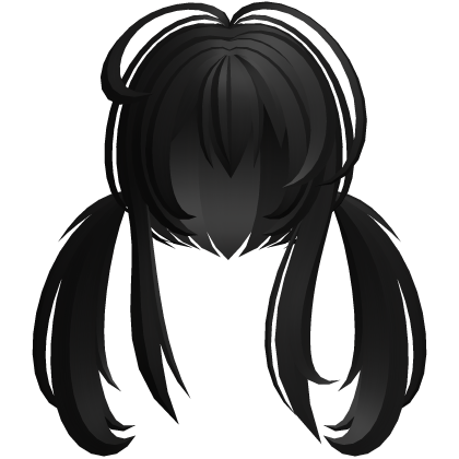 emo vampy moe messy ponytails black