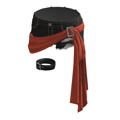 BB KPOP Shorts wrap belt w garter Orange thumbnail