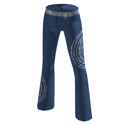 Diamond Embellished Denim Jeans