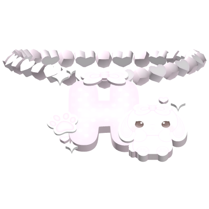 cute beaded bunny initial H necklace 3.0